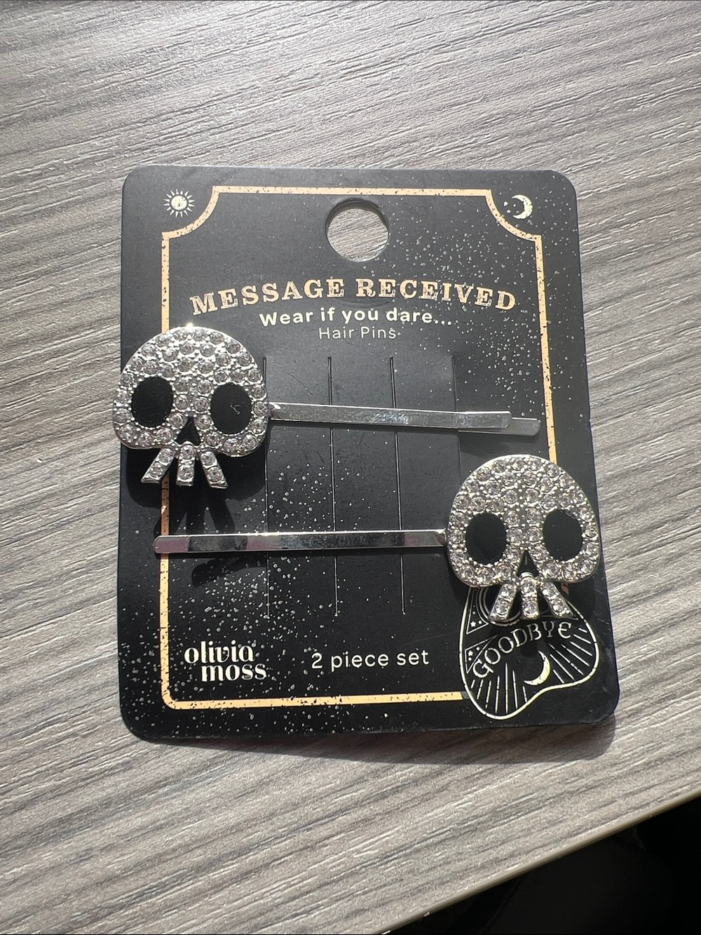 Halloween skull hair pins